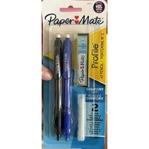 Paper Mate Profile No. 2 Mechanical Pencils 0.7 mm 1 Lead Refill Set 5 Erasers N